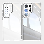 お買い得  サムスン用ケース-電話 ケース 用途 サムスンのギャラクシー S24 S24 Ultra Plus S23 Ultra Plus S23 S25ウルトラ バックカバー カメラレンズプロテクター 耐衝撃 鎧 TPU