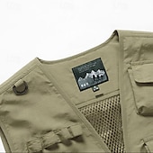 preiswerte Westen-Herren Anglerweste Weste für Wanderer Ärmellos Oberbekleidung Außen Wasserdicht Atmungsaktiv Schnelltrocknend Tasche Polyester Dunkelgrau Schwarz Armeegrün Camping / Wandern / Höhlenforschung