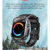 preiswerte Intelligente Armbänder-696 S320B Smartwatch 2.02 Zoll Smart-Armband Bluetooth Schrittzähler Anruferinnerung Schlaf-Tracker Kompatibel mit Android iOS Herren Freisprechanlage Nachrichterinnerung Step Tracker IP 67 44mm