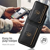 levne Pouzdra pro iPhone-Obal na telefon pro iPhone 16 iPhone 15 Pro Max Plus iPhone 14 13 12 11 Pro Max Plus zadní kryt s držákem magnetickým pro karty retro TPU PC PU kůže
