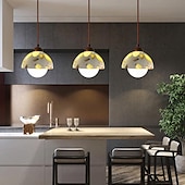 economico Luci a sospensione-lampada a sospensione a led 1 luce 15 cm forma in vetro trasparente con design elegante camera da letto in stile moderno ufficio finiture verniciate 110-240v