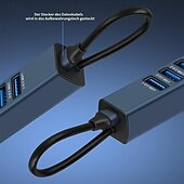 cheap USB Hubs-USB Expander 4-in-1 3.0HUB Splitter Type-c 100 MEgabit Network Card Notebook One Drag Four Expander