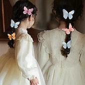 economico Clip per capelli-6 pezzi Bambino Da ragazza Accessori per capelli Dolce Feste Giornaliero Tinta unica 6# rosa 4# Amore delle farfalle