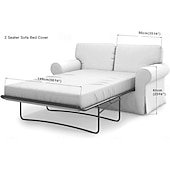 cheap Sofa Cover-2 Seat Sofa Cover or  2 Seat Sofa Bed Cover with Cushion Covers and Backrest Covers For Ektorp Couch Slipcover Washable Furniture Protector  LITB PRIME cover Ektcover