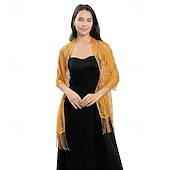 voordelige Sjaals-Omslagdoeken Damesomslag Elegant Bruids Mouwloos Polyester Bruiloftsomslagen Met Pure Kleur Voor Feest Lente zomer
