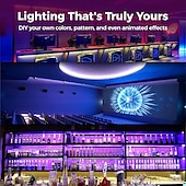 cheap Neon LED Lights-Waterproof Neon Light Strip Light WS2811 LED Light Bar Neon Light 2-5M Addressable RGB Rainbow Pixel Light Bar Supply WIFI  APP Control Synchronize Music Control to DIY LED Neon Sign Art Wall Decoration Lighting DC12V Including Power