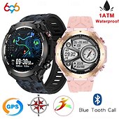 abordables Montres connectées-696 KC82 Montre intelligente 1.45 pouce Smartwatch Montre Connectée Bluetooth ECG + PPG Podomètre Rappel d&#039;Appel Compatible avec Android iOS Femme Hommes Mode Mains-Libres Rappel de Message IP 67
