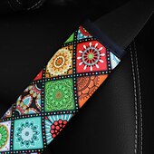 levne Potahy na autosedačky-fyautoper 1ks barevné sklo potištěné kožené provedení four seasons auto pás ramenní kryt ochranný kryt 1ks