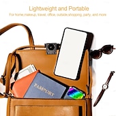 cheap Decorative Lights-Selfie Light, Phone Light with 3 Lighting Modes/5 Brightness Levels, Portable Phone Ring Light for Makeup, Live Stream, Rechargeable Clip Video Light for iPad/Camera/Laptop