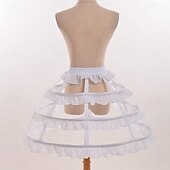 billige underkjole-Cosplay Lolita Knelengde Underskjørt crinoline travelhet Prinsesse Kostyme Dame Maskerade Fest Utdrikningslag Voksne Underskjørt