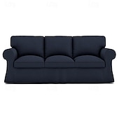 baratos Cobertura de Sofa-Capa para Sofá de 3 Lugares Capa de Sofá de Algodão com 3 Capas de Almofada e 3 Capas de Encosto Capa Ektorp Lavável Protetor de Móveis