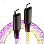 abordables Cables para móviles-Cable de carga múltiple 66W 3,9 pies USB A a USB C USB C a USB C 2.1 A Cable de Carga Carga rápida Alta transferencia de datos nailon trenzado 3 en 1 Tacto Suave Para iPad Samsung Xiaomi Accesorio