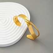 preiswerte Damenarmband-Damen Armreife Gold Messing Elegant