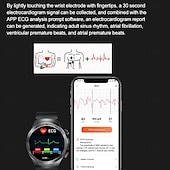 cheap Smart Wristbands-696 E800 Smart Watch 1.49 inch Smart Band Fitness Bracelet Bluetooth ECG+PPG Temperature Monitoring Pedometer Compatible with Android iOS Men Hands-Free Calls Message Reminder IP 67 46mm Watch Case