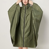 preiswerte Wasserdichte Jacken-Unisex Wanderregenmantel Außen Wasserdicht Leicht Reißfest Wanderoutfits Wanderbekleidung Frühling Herbst Kapuzensweatshirt Regenmantel Regenponcho Einfarbig Schwarz Armeegrün Königsblau
