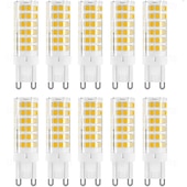 halpa Kaksikantaiset LED-lamput-g9 led polttimo 7w 230v g9 halogeenipolttimo 60w vastaava 650lm ei-himmennettävä g9 polttimo kodin valaistukseen 10kpl