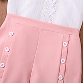tanie Zestawy-2 elementy Dzieci Dla dziewczynek Jednokolorowe Szorty Zestaw Krótki rękaw Moda Na zewnątrz 3-7 lat Lato Rumiany róż