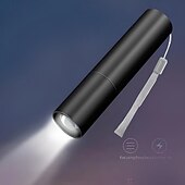 お買い得  懐中電灯-ポータブルミニ LED 懐中電灯、LED トーチ充電式 3 つの照明モード防水格納式強力ライトトーチ屋外ズームトーチ