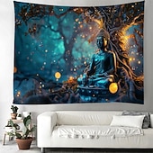 ieftine tapiserie boho-Boho Buddha arborele vieții tapiserie agățată artă de perete sacru tapiserie mare murală decor fotografie fundal pătură perdea acasă dormitor living decor