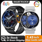 tanie Smartwatche-696 HK30 Inteligentny zegarek 1.43 in Inteligentny zegarek Bluetooth EKG + PPG Krokomierz Powiadamianie o połączeniu telefonicznym Kompatybilny z Android iOS Damskie Męskie Odbieranie bez użycia rąk