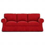 economico Copridivano-Copertura per Divano 100% Cotone Copertura per Divano a 3 Posti Copertura Matrimoniale a Colore Solido Trapuntata