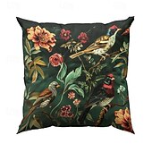 baratos estilo animal-Capa de almofada decorativa com flores vintage, 2 peças, capa de almofada quadrada macia para quarto, sala de estar, sofá, cadeira