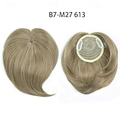cheap Bangs-White Hair Extensions for Women Invisible Toupee Thinning Hair Extensions Wig Hairpiece Thick Top Hair Pieces