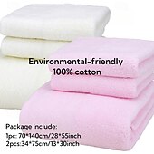 abordables Ensembles de serviettes-Ensemble de serviettes 100% coton 3 pièces à séchage rapide, extra absorbantes et super douces, 1 mouchoir, 1 serviette de sport, 1 serviette de bain