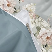 cheap Duvet Cover Sets-100% Cotton Vintage Floral Series Duvet Cover 3-Piece Set Short Fluff for Summer Soft Skin Friendly Comfy Lightweight