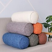 economico Copricuscini per cuscini decorativi-Rotolo di copertura per cuscino con collo rotondo, cuscino di supporto cervicale, copertura per sollievo dal dolore al collo, copertura per cilindro per dormire, sedia, auto, divano