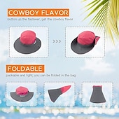 cheap Home Hats-Sunshade Hat UV Protection Wide Brim Beach Cap Foldable Ponytail Bucket Fishing Hat Beach Cap for Fishing Hiking Gardening Outdoor