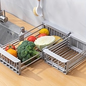 economico Stoccaggio cucina-1pc scolapiatti per lavello da cucina cestello di scarico per lavello per verdure portafiltro per lavaggio verdure portaoggetti per lavastoviglie scolapiatti estraibile regolabile dimensione opzionale