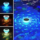 billige Undervannslamper-solenergi flytende bassenglys, nedsenkbare led bassenglys ip67 vanntette led damlys fontenelys hageinnredning lys landskapslys nedsenkbart lys 1/2 stk
