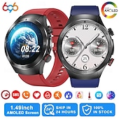 cheap Smart Wristbands-696 E800 Smart Watch 1.49 inch Smart Band Fitness Bracelet Bluetooth ECG+PPG Temperature Monitoring Pedometer Compatible with Android iOS Men Hands-Free Calls Message Reminder IP 67 46mm Watch Case