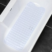 billige Antiskli baderomsmatte-badekar matte sklisikker badematte for badekar, 40 x 16 tommer dusjmatte med sugekopper, ekstra stor og maskinvaskbar, badematter for bad