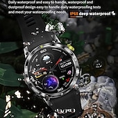 billiga Smarta klockor-696 NX18Pro Smart klocka 1.5 tum Smart Klocka Blåtand EKG + PPG Stegräknare Samtalspåminnelse Kompatibel med Android iOS Dam Herr Handsfreesamtal Meddelandepåminnelse IP 67 48mm klockfodral