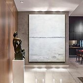 preiswerte Ölgemälde-abstraktes Gemälde, handgemalt, extragroßes Wandkunstgemälde, handgemachtes graues Landschaftsgemälde auf Leinwand, große Wandkunst, abstraktes modernes Gemälde für Schlafzimmer, Wohnzimmergemälde