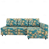 economico Copridivano-Copertura per divano letto 100% cotone coperture quilted floreali colorate con braccioli