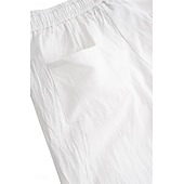 cheap Holiday-Men&#039;s Shorts Linen Shorts Summer Shorts Beach Shorts Pocket Drawstring Elastic Waist Plain Comfort Breathable Short Casual Daily Holiday Fashion Classic Style White Army Green