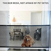 cheap Window Screen &amp; Door Screen-Dog Gates Indoor Pet Isolation Net Folding Safety Door Guard, Pet Isolation Net, Dog Barriers, Magic Gate for Dogs, Safety Fence for Hall Doorway, Pet Isolation Net Indoor Outdoor
