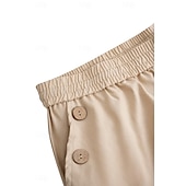 economico Vacanza-Per uomo Pantaloni di lino Pantaloni Pantaloni estivi A cordoncino Vita elastica Liscio Comfort Traspirante Lunghezza intera Informale Giornaliero Per eventi Di tendenza Classico Bianco Blu