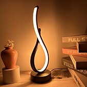 abordables Lámparas de mesa-Lámpara de mesa de lujo con luz creativa de 1 pieza, luz LED de mesa con control táctil regulable con interruptor, alimentación USB de 5 V para dormitorio, oficina, estantería, decoración del hogar de