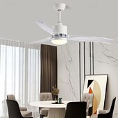 preiswerte Deckenventilator-Leuchten-Deckenventilator mit Licht-App &amp;Fernbedienung 105/130cm dimmbar 6 Windgeschwindigkeiten moderner Deckenventilator für Schlafzimmer, Wohnzimmer, kleine Räume 110-240V