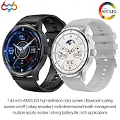 tanie Smartwatche-696 HK30 Inteligentny zegarek 1.43 in Inteligentny zegarek Bluetooth EKG + PPG Krokomierz Powiadamianie o połączeniu telefonicznym Kompatybilny z Android iOS Damskie Męskie Odbieranie bez użycia rąk