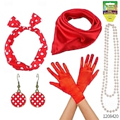 levne oblečení-Vintage inspirované oblečení z 50. let Grease kloboukové šaty dámské kostýmy Vintage cosplay na rande večerní festival hedvábný šátek