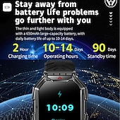 Χαμηλού Κόστους Smartwatch-696 KR82 Εξυπνο ρολόι 2.1 inch Έξυπνο ρολόι Bluetooth ΗΚΓ + PPG Βηματόμετρο Υπενθύμιση Κλήσης Συμβατό με Android iOS Γυναικεία Άντρες Κλήσεις Hands-Free Υπενθύμιση Μηνύματος IP 67 Θήκη ρολογιού 46mm