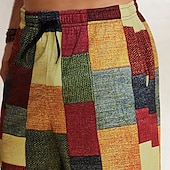 cheap Men's 3D Sweat Shorts-Men's Geometric Color Block Patchwork Shorts Summer Shorts Casual Shorts Mid Waist Fashion Streetwear Designer Casual Daily Holiday Drawstring Pocket Elastic Waist Designer Clothing Apparel