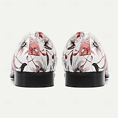 billige Premium Leather Loafers-Herre En pedal Sko med trykk Kjole loafers Lær Italiensk fullkornet kuskinn Bekvem Sklisikker Tøfler Rosa og Hvit