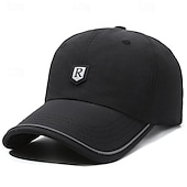 cheap Men&#039;s Baseball Cap-Men&#039;s Baseball Cap Sun Hat Trucker Hat Black Navy Blue Polyester Fashion Casual Street Daily Letter Adjustable Sunscreen Breathable Quick Dry