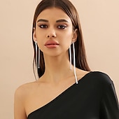 economico Orecchini-Per donna Orecchini a cerchio Nappa Prezioso Importante Argento placcato Orecchini Gioielli Argento / Oro Per Feste Serata 1 paio